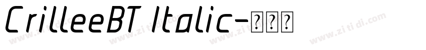 CrilleeBT Italic字体转换